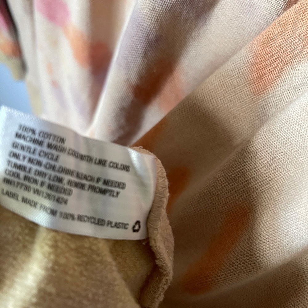 Pastel Tie Dye Tiered Sweatshirt Dress M - Picture 4 of 11